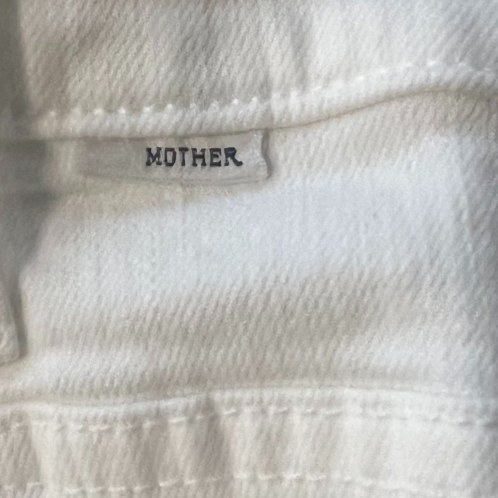NWT! Mother Women's The Hustler Ankle Fray Jeans, Fairest of Them All, White, 28 - Picture 10 of 11
